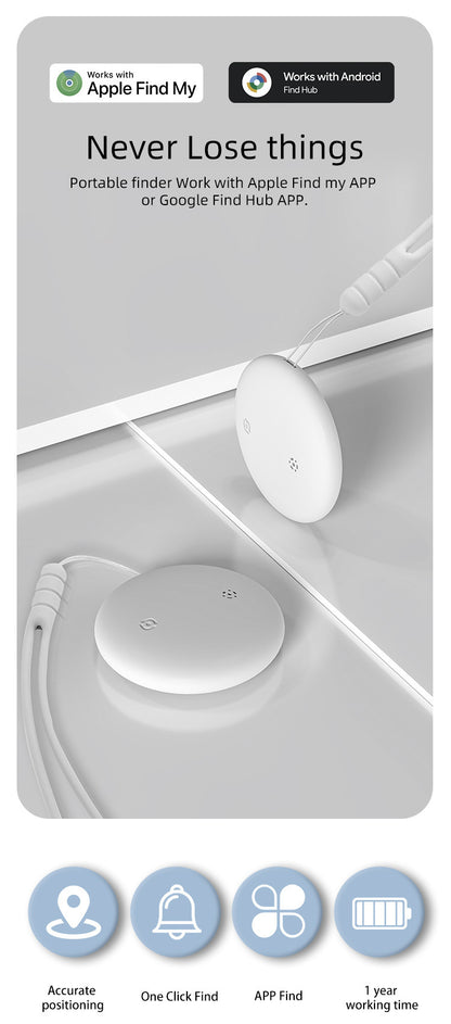 Compatible with Apple and Android Dual System Locator Findmy Google Android Pet Car Anti-Lost Device