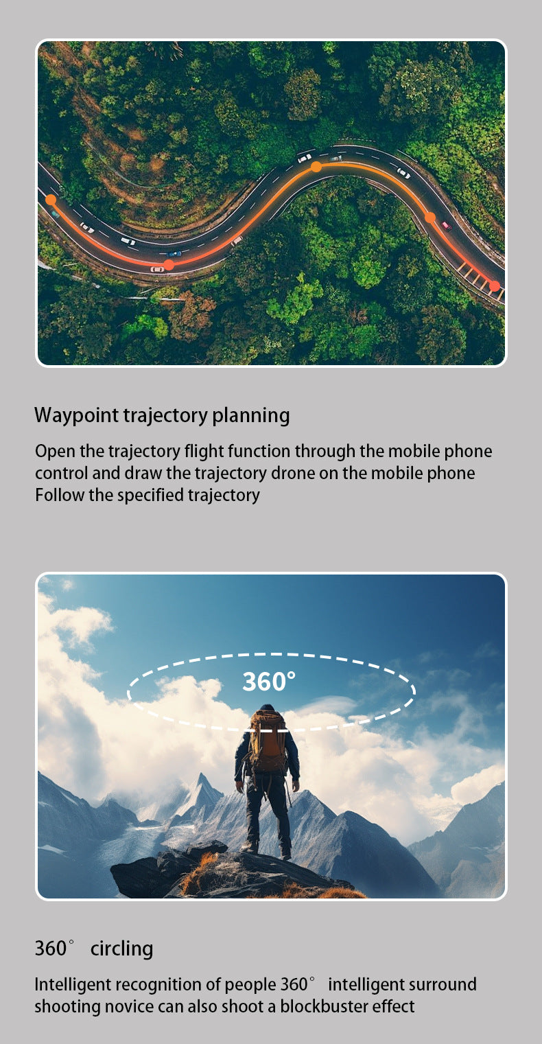 Cross-Border AE16Drone Laser Obstacle Avoidance Drone GPS Satellite Positioning Four Lens Brushless Quadcopter