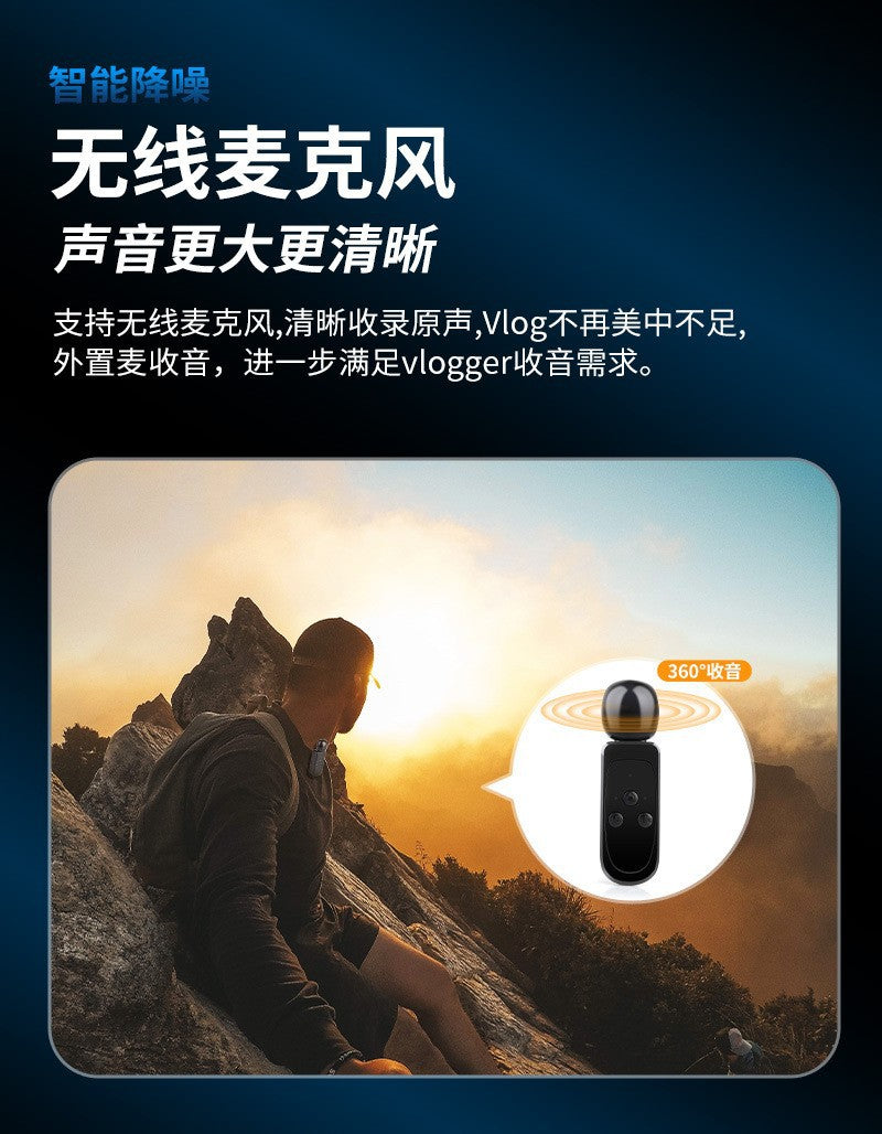 Cross-Border5k Sports Camera Waterproof and anti-shake with wireless microphone support Outdoor shooting recorder factory customization