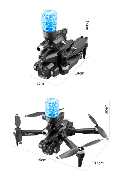 K11Max Drone Brushless Motor Three-Camera Aerial Photography Quadcopter Water Bomb Launch Remote Control Aircraft Drone