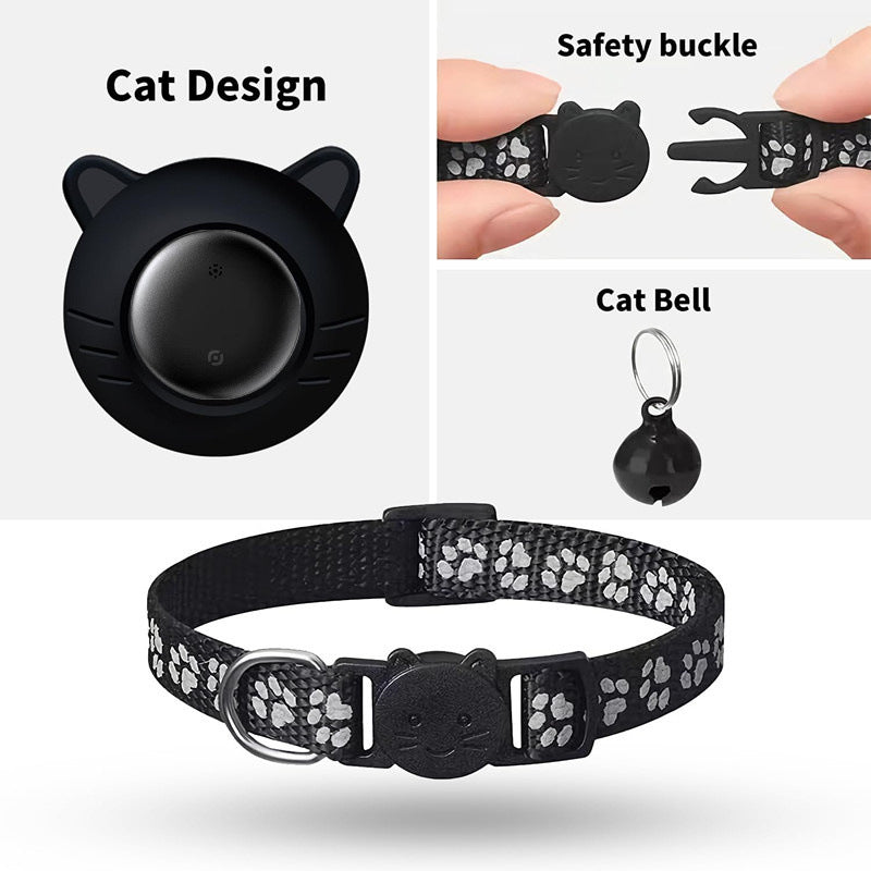 iOS Dedicated Pet Locator Collar Global Tracker Compatible with Apple Find My Locator Cat Collar