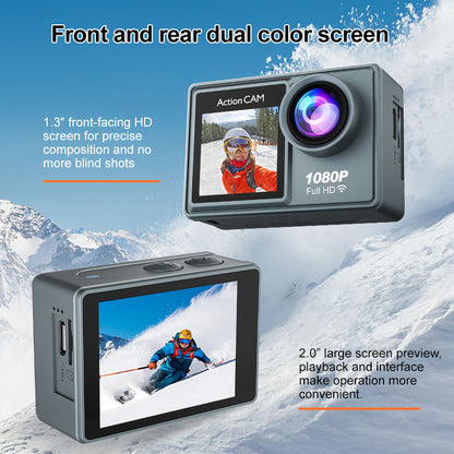 Cross-border new high-definition sports camera waterproof wifi Remote Control Outdoor Aerial Photography Camera Helmet Riding Camera