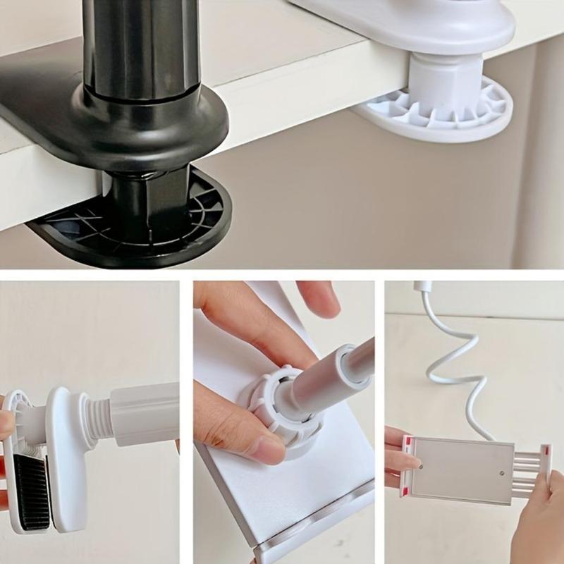 360-Degree Rotating Tablet & Phone Stand, Adjustable Bedside Mount with Flexible Spiral Base, Perfect Bedside Companion for Tablets and Smartphones, Gifts for Mums