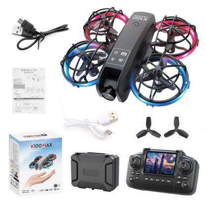 Cross-Border K100MINI Drone with Screen Remote Control Optical Flow Hover Dual Camera Lens HD Aerial Photography Remote Control Aircraft