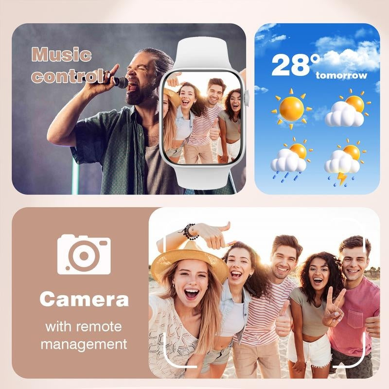 Hot Sale 2.01-inch HD Touchscreen Smartwatch - Wireless Calling, Photo Capture, Music Control | Android/iOS Compatible, Unisex Style, Custom Watch Face, Alarm & Call/SMS Alerts