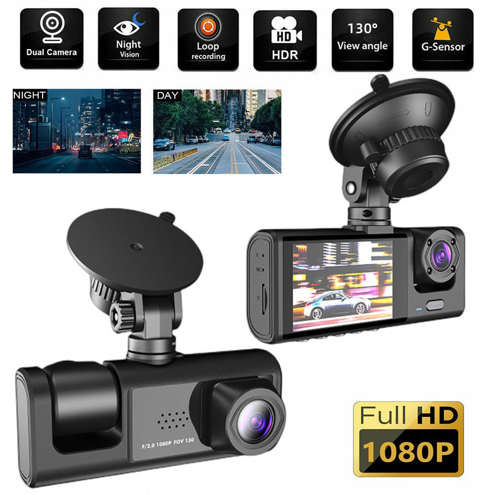 Cross-Border Dual-Lens HD Car Front and Rear Dual Recording Integrated Camera Wide-Angle Night Vision WIFI Driving Recorder