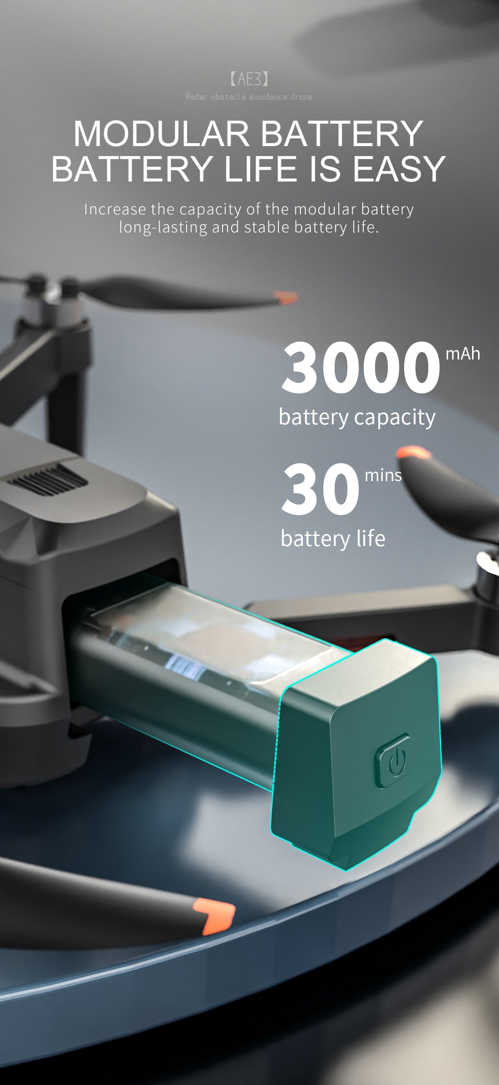 Cross-Border AE3Long Endurance Brushless Drone GPS Three-axis gimbal obstacle avoidance drone HD aerial photography remote control aircraft