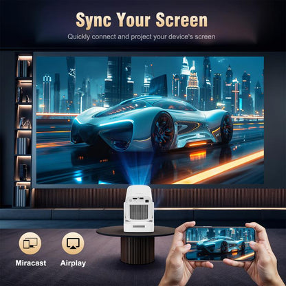 [US warehouse] Magcubic Auto Focus HY310 Projector 330ANSI Google Assistant 4K Decode Native 1080P BT5.4 WIFI6 Android 11 Built-in Speaker Allwinner H713 180° Flexible 130"Screen 60Hz Reflash Home Cinema Mini Portable Projector Wireless Local