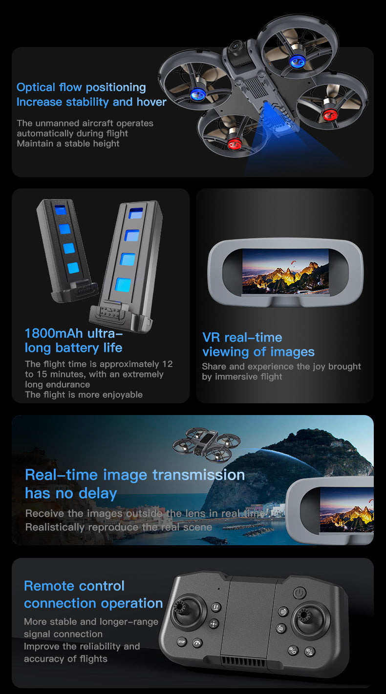 Cross-Border X226Screen-Controlled Drone Optical Flow Positioning Brushless Aircraft HD Aerial Photography ESC Camera Remote-Controlled Airplane