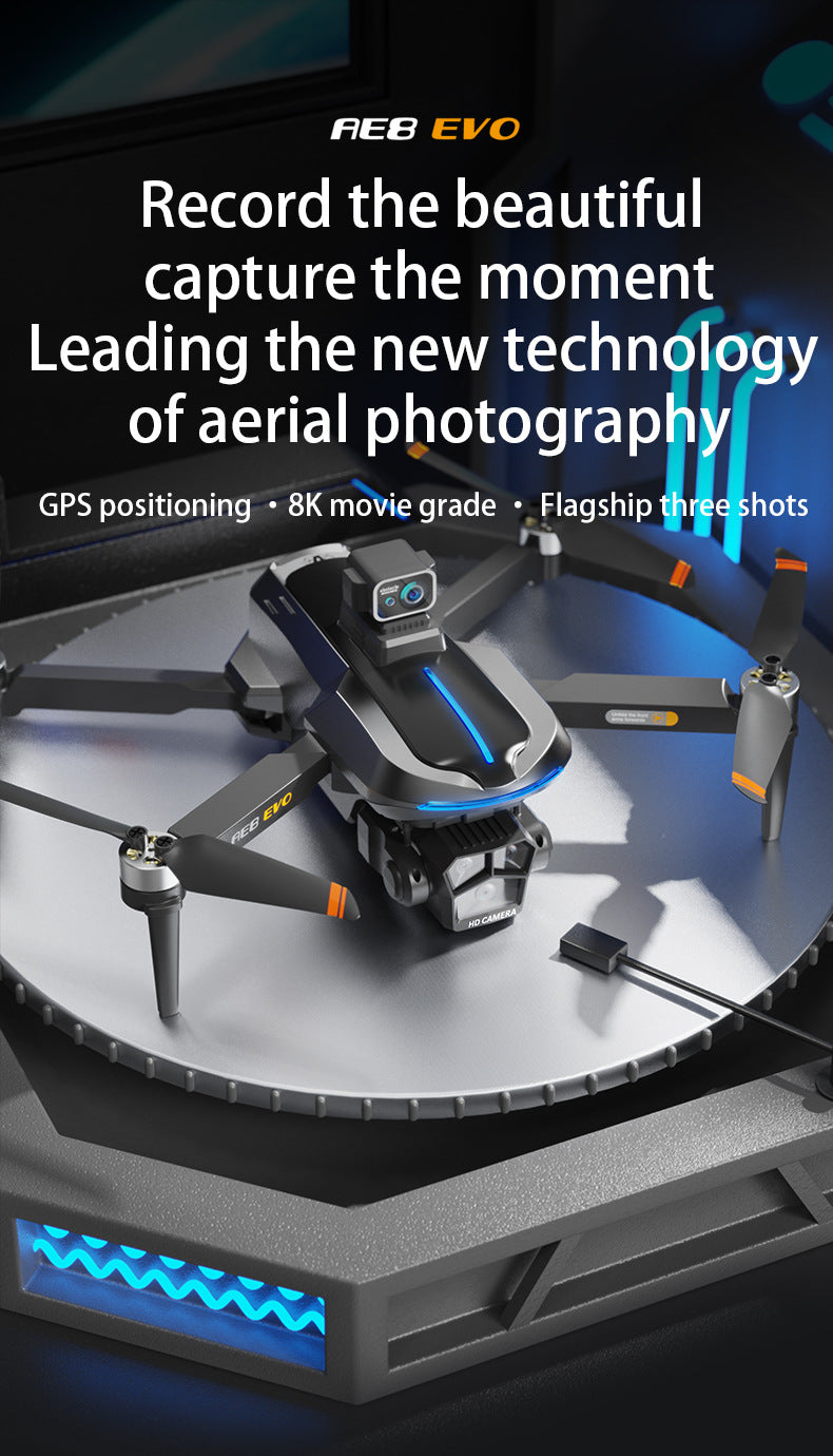 Cross-Border AE8EVO Drone Brushless Motor HD Professional Aerial Photography360Omni-directional Obstacle Avoidance Drone Drone