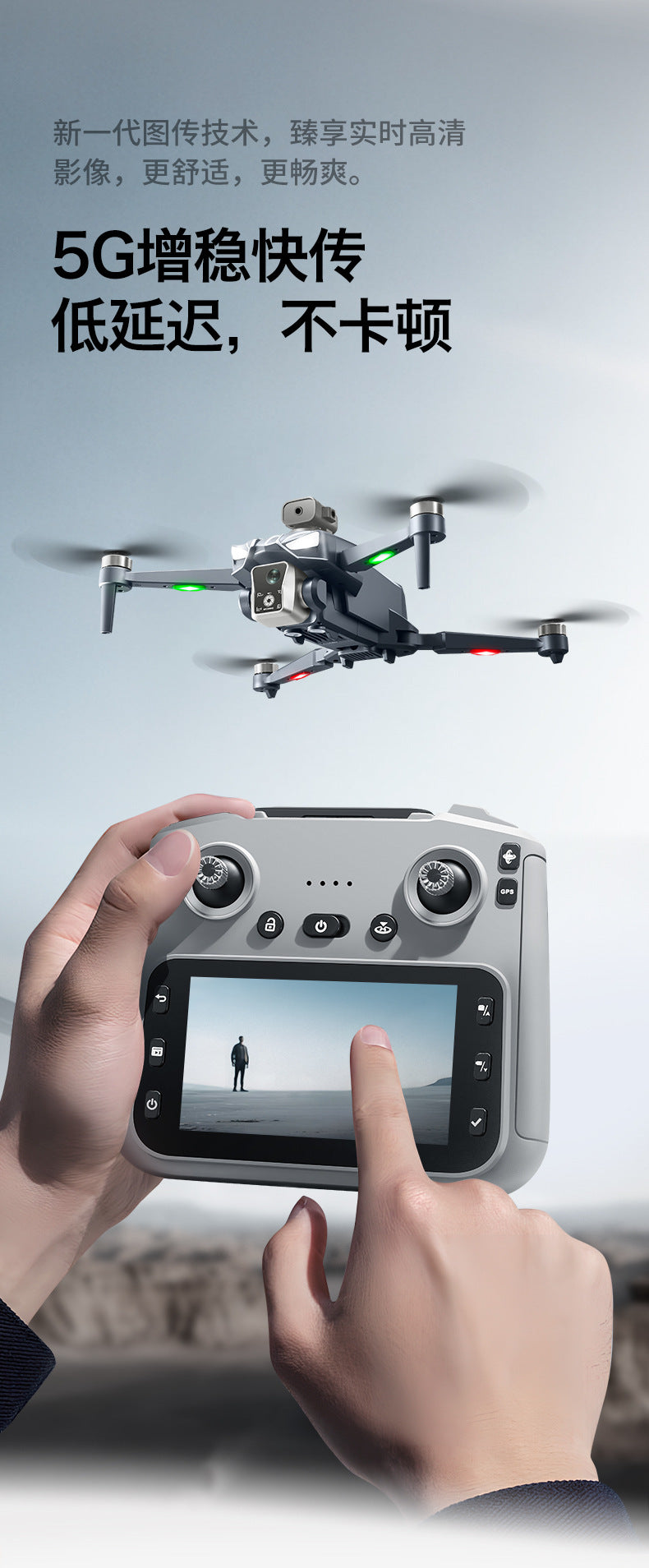 Cross-Border K18 MAX Drone with screen control brushless motor for high-definition aerial photography GPS Intelligent Positioning Remote Control Drone