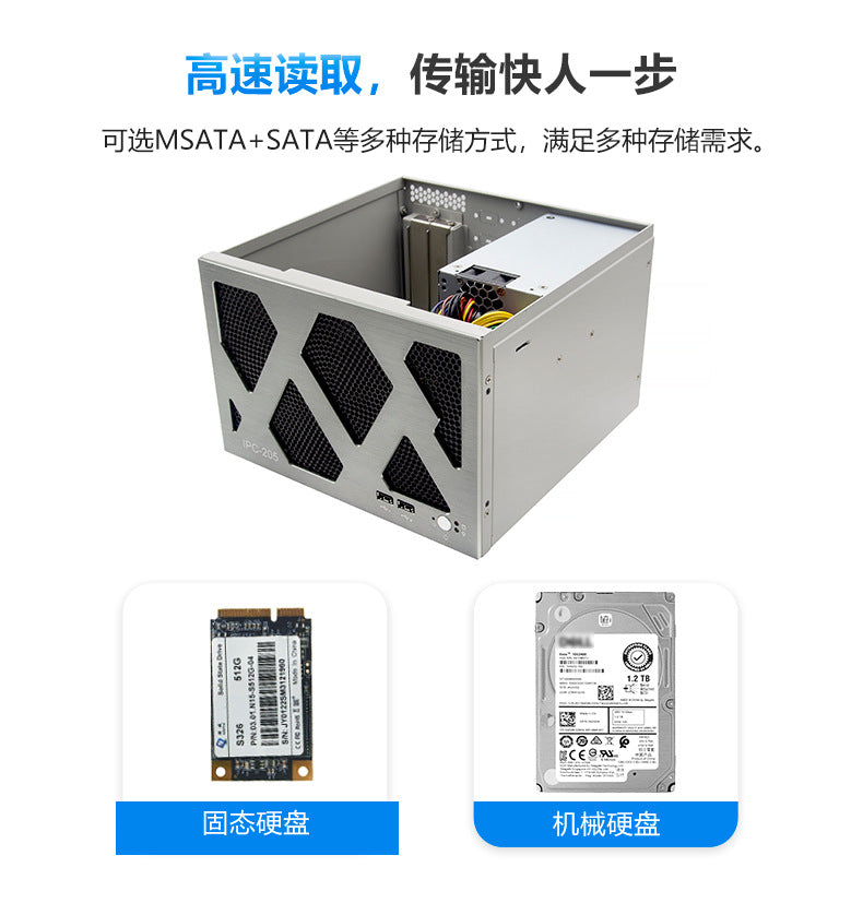 IPC-205Z Mini PCIE Industrial Computer 10-11th Gen i5 i7 Dual Network 2 Serial Ports Wall-mounted Industrial PC