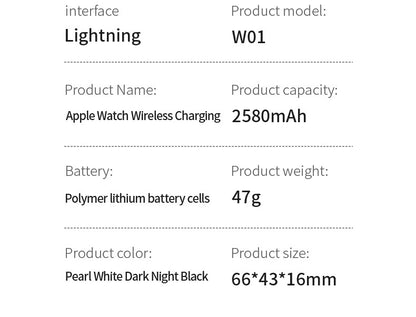 Compatible with Apple Watch Charger lewatch Charger series6/Se5/4/3/2/1Mobile Power Bank