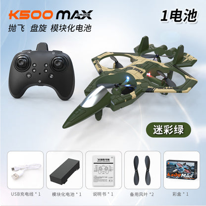 Cross-Border K500Max Fighter Four-Channel Suspension Four-Axis Drone Altitude Hold Roll Stunt Lighting Aircraft Low Price