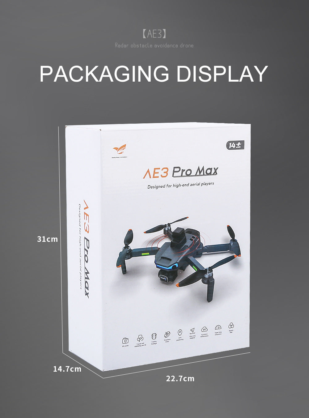 Cross-Border AE3Long Endurance Brushless Drone GPS Three-axis gimbal obstacle avoidance drone HD aerial photography remote control aircraft