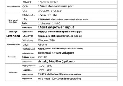 Industrial Control N39 Mini-Host Dual Gigabit Network Port Industrial Control Machine Small Host Quad-Core J1900 Thin Client