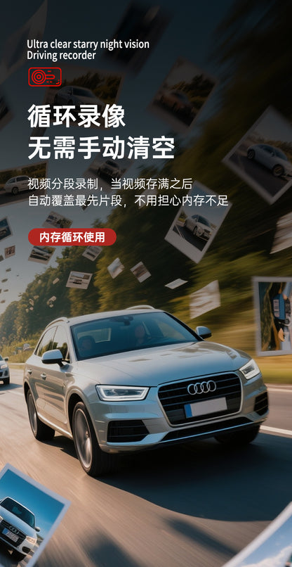 Private Model4K Ultra HD Recorder No-installation Night Vision Parking Monitoring GPS Dual Lens Dash Cam