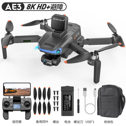 Cross-Border AE3Long Endurance Brushless Drone GPS Three-axis gimbal obstacle avoidance drone HD aerial photography remote control aircraft
