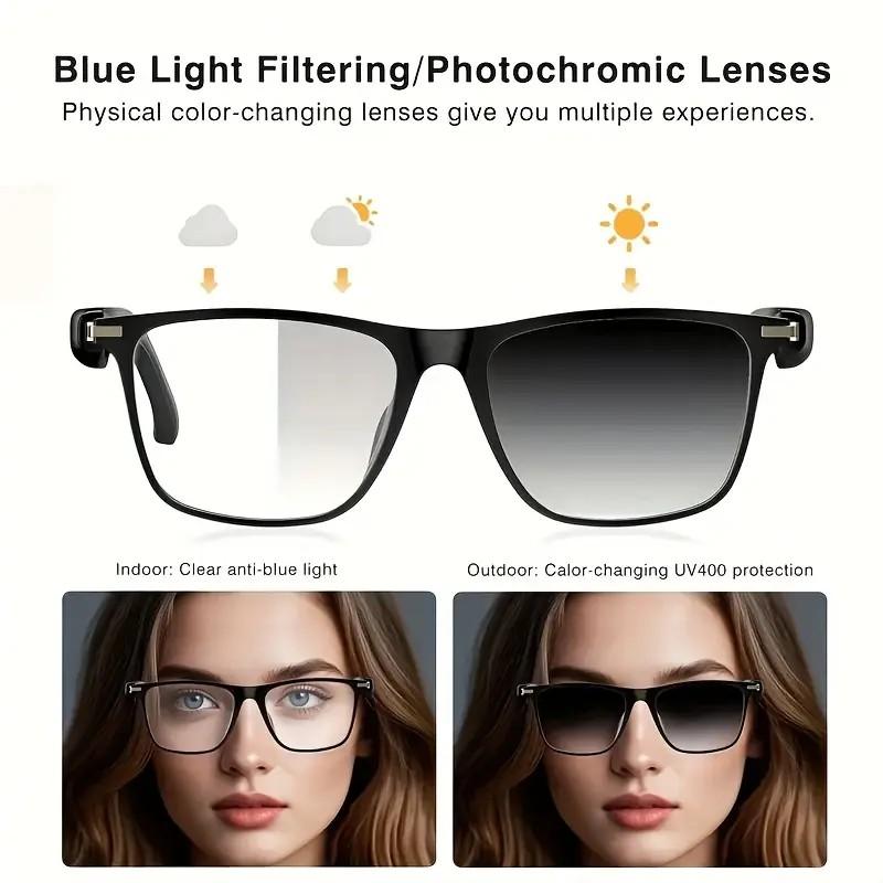 AI Interpretation Smart Glasses,160 Languages, Chat GPT,Audio Glasses for Men And Women,Microphone And Speaker, HD Voice Calls And HIFI Music Quality,Hands-Free Calling,Color Changing Lens, Suitable for  Riding,Driving,Travel,Black Friday & Cyber Monday