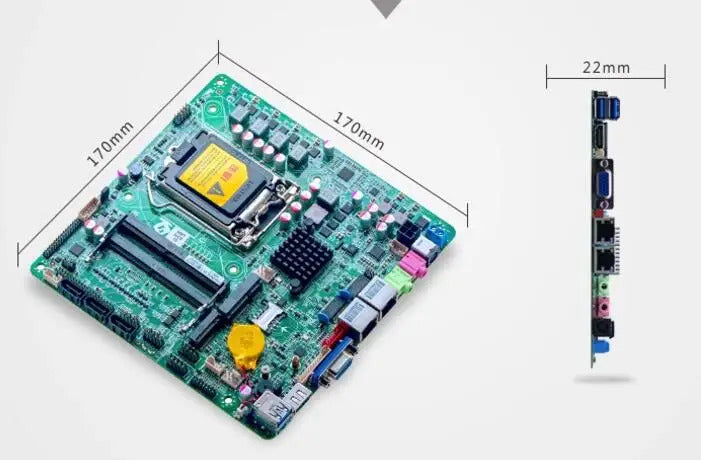 H310 Mini-ITX Motherboard 8/9th Core i3/i5/i7 LGA1151 CPU IPC SBC Embedded Ultra-thin Mainboard with 6*COM 2*LAN DC-19V DDR4 VGA