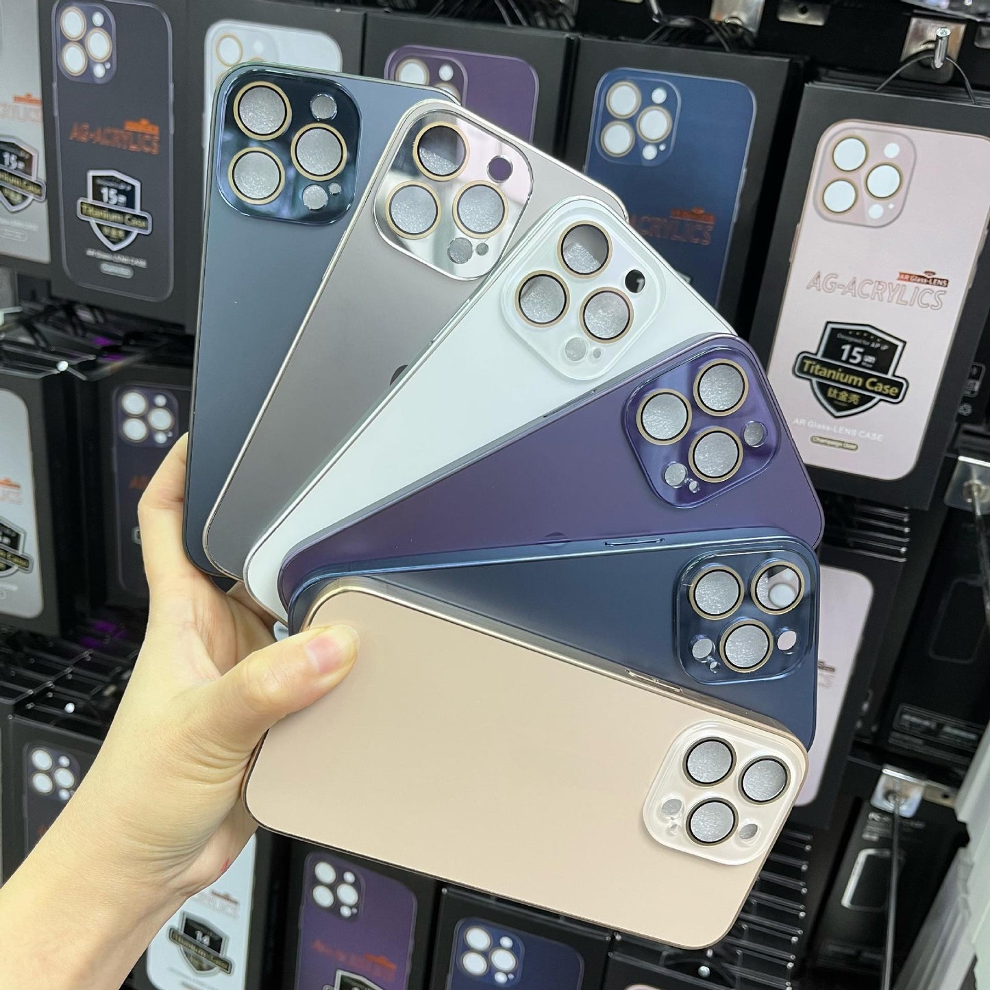 Compatible with iPhone 15 14 13 12 Pro Max Plus Original Titanium Phone Case Apple 14 Pro Max Metal Texture 13 Matte Anti-drop Protective Cover