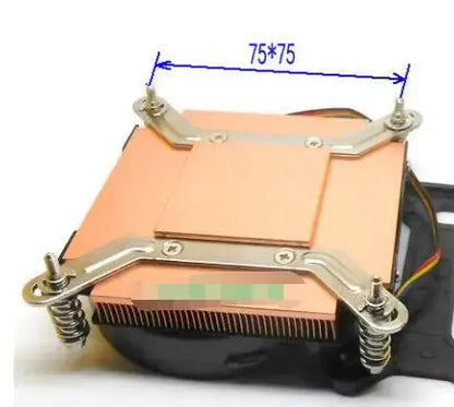 1150/1151/1366/1700/2011 CPU Cooler ultra-thin Server 1U pure aluminum Radiator CPU FAN 4-wire Double ball COOLSERVER thickness