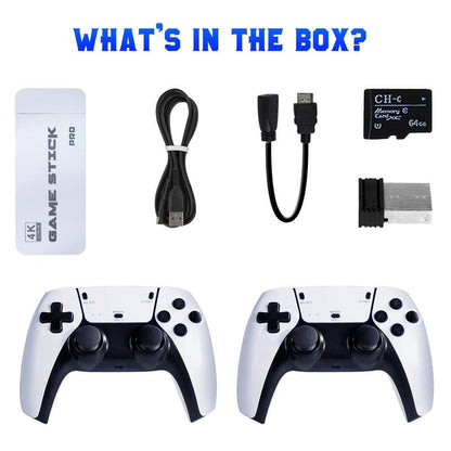 【Springtok】Coolnut 20,000+ Retro Game Console, Plug and Play Video Games Stick 26 Emulators, 4K HDMI Output, Premium Dual Controllers, New Year Gift