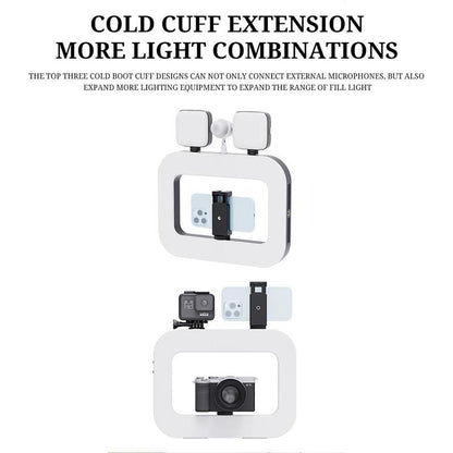 USB Rechargeable Selfie Portable Ring LED Ring Light, 8000mAh Long Battery Life Clip-on Selfie Fill Light, Portable Selfie Light for Bedroom, Living Room, Office, Mobile Power Supply for Charging Other Devices