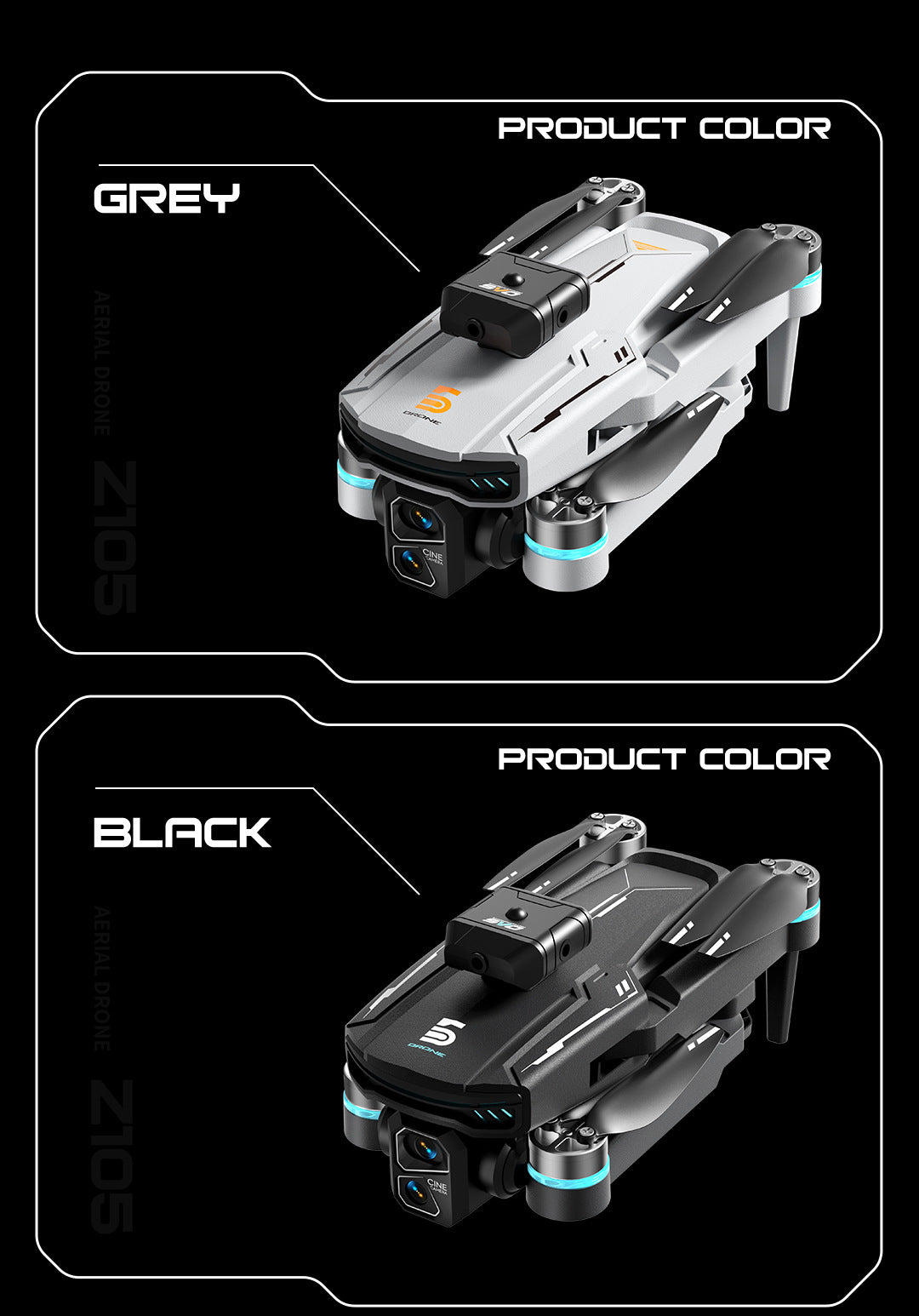 Cross-Border Z105Drone remote control with screen HD aerial photography brushless motor obstacle avoidance quadcopter toy airplane