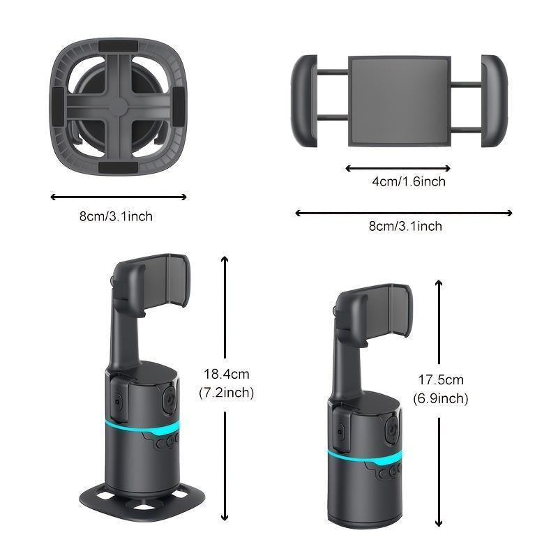 360-Degree Rotatable Smart Selfie Stick, Selfie Stick with Wireless Remote Control, Phone Stabilizer with RGB Light for Video Recording, Phone Accessories