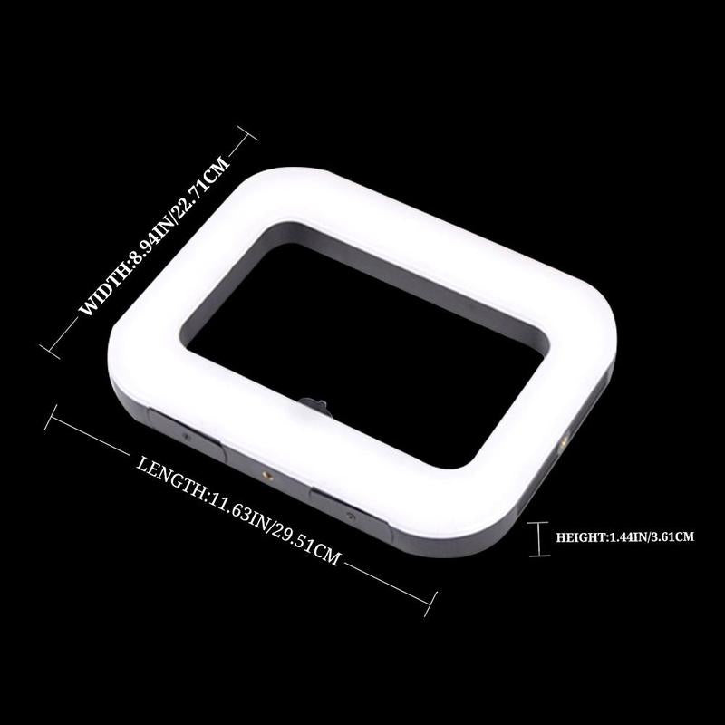 USB Rechargeable Selfie Portable Ring LED Ring Light, 8000mAh Long Battery Life Clip-on Selfie Fill Light, Portable Selfie Light for Bedroom, Living Room, Office, Mobile Power Supply for Charging Other Devices