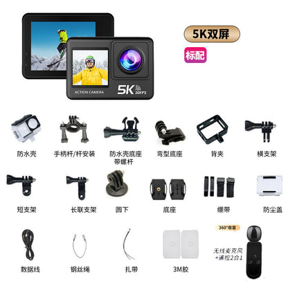 5k Sport Action Cam Camera Cross-border new sports camera anti-shake waterproof camera customization