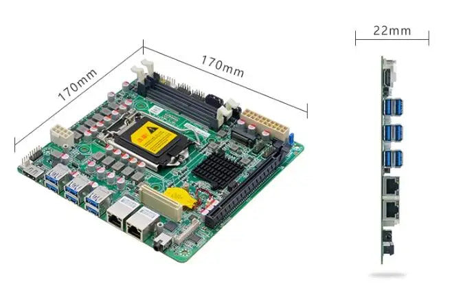 Z590 Motherboard Mini-ITX SBC IPC Mainboard Industrial Board Mini ITX Support 10/11th LGA1200 CPU 2*COM 2~6*LAN i210 PS/2 VGA