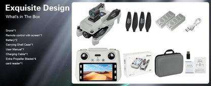 2025 NEW GPS Drone with 4K UHD EIS Camera, 5G WiFi FPV RC Quadcopter with Brushless Motors, Optical Flow Positioning, Obstacle Avoidance, Auto Return