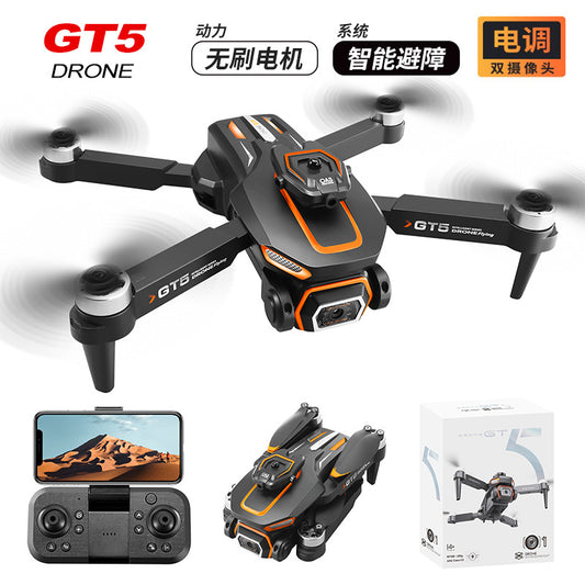 Cross-Border GT5Drone HD Aerial Photography Electric Lens Quadcopter Obstacle Avoidance Brushless Remote Control Aircraft Drone