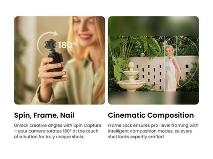 Xtra Muse Vlogging Camera with 1'' CMOS 4K/120fps Videos 3-Axis Gimbal Stabilizer Fast Focusing Face/Object Tracking Portable Handycam Camcorder