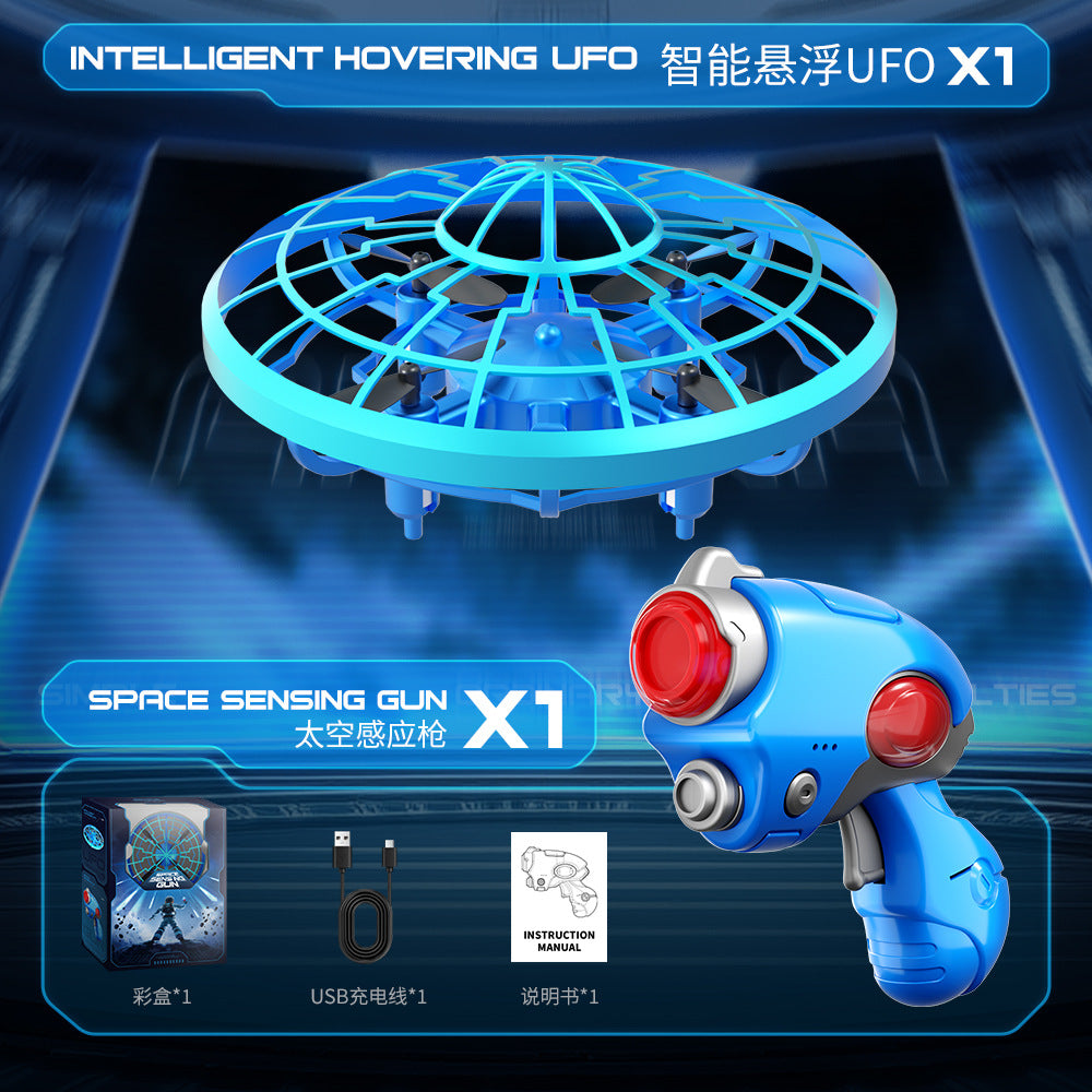 Cross-Border XS4Colorful Induction Quadcopter Children's Toy UFO Mini Drone Levitation Rotating UFO