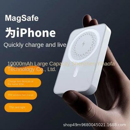 Magsafe Magnetic Wireless Power Bank 10000mAh Compact Portable Gift Mobile Power Supply Printed