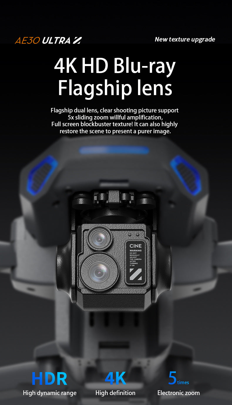 Cross-Border AE30Screen-controlled Three-axis Gimbal Drone HD Aerial Photography Digital Image Transmission GPS Positioning Flight Device Drone