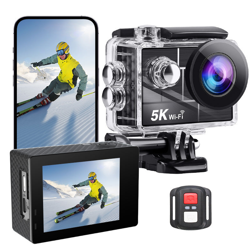 Cross-Border5K Sports Camera4k Anti-Shake HD Smart Wireless wifi Outdoor Cycling Shooting Diving Underwater Camera