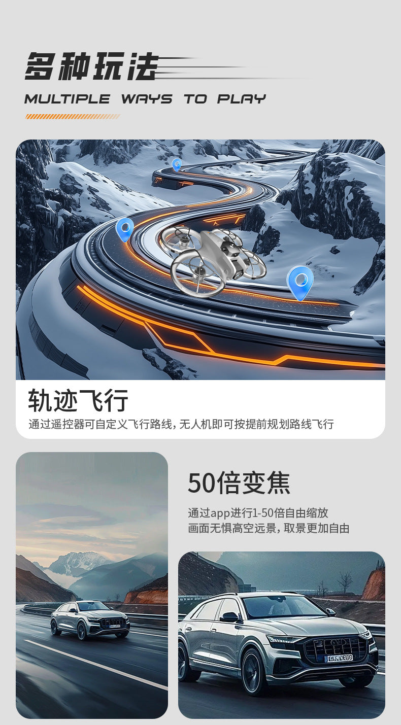 Cross-Border Z4Drone Large Screen Aerial Photography Brushless Quadcopter Obstacle Avoidance Anti-Collision Flying Machine Toy Remote Control Airplane