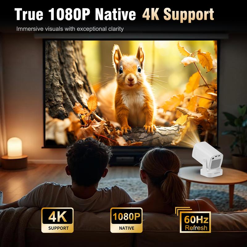 [US warehouse] Magcubic Auto Focus HY310 Projector 330ANSI Google Assistant 4K Decode Native 1080P BT5.4 WIFI6 Android 11 Built-in Speaker Allwinner H713 180° Flexible 130"Screen 60Hz Reflash Home Cinema Mini Portable Projector Wireless Local