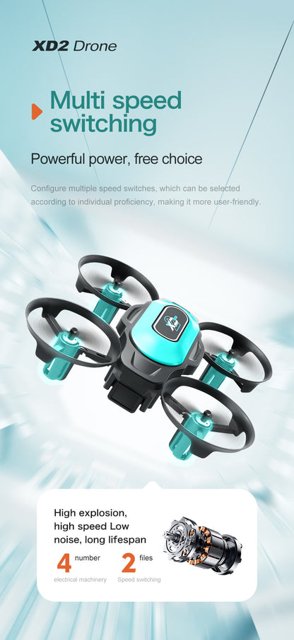 Cross-Border XD2Mini Drone, Shockproof and Impact Resistant2.4G Four-Axis Aircraft360°Rotating and Rolling Remote Control Toy