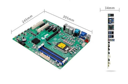 Материнская плата Z390 ATX SBC 8/9th Core i3/i5/i7/i9 LGA1151 Desktop CPU IPC Industrial Mainboard с 6*COM 2*LAN DDR4 LPT VGA 5PCIE
