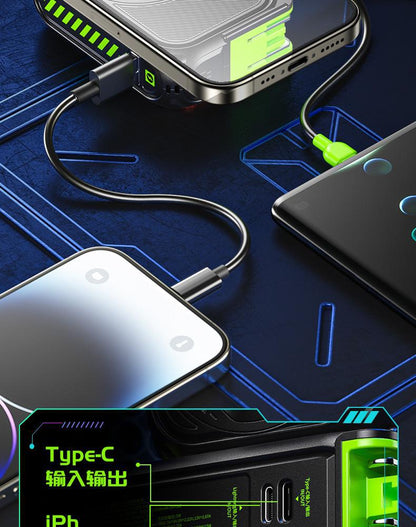 New power bank 5-in-1 magnetic wireless charger with built-in cable multifunctional AC Plug10000Ma Large Capacity