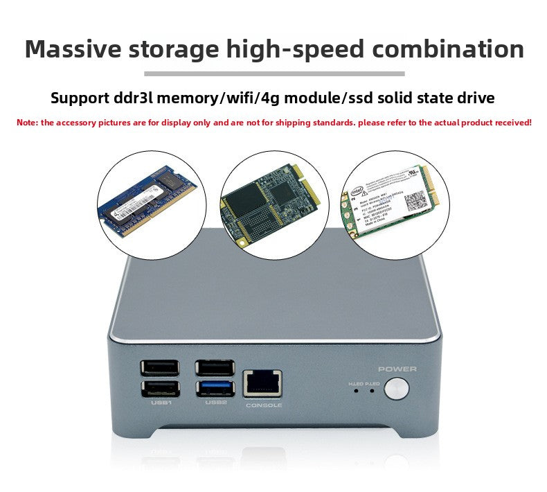 Industrial Control N39 Mini-Host Dual Gigabit Network Port Industrial Control Machine Small Host Quad-Core J1900 Thin Client