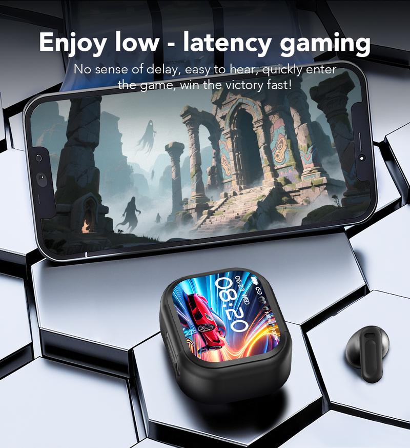 HTC NE20 Bluetooth 5.4 Earphones LED Display High Fidelity Waterproof Wireless Earphones | Suitable for Office, Sports, Study and Audio Calls | Built-in Microphone | Earphones