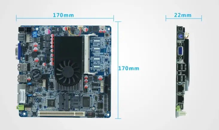 i5-3317u Mini-ITX Motherboard New Core Intel CPU IPC SBC Embedded Ultra-thin Mainboard with 6*COM 2*LAN LPT PS/2 DC-8~36V DDR3