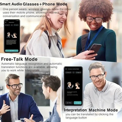 AI Interpretation Smart Glasses,160 Languages, Chat GPT,Audio Glasses for Men And Women,Microphone And Speaker, HD Voice Calls And HIFI Music Quality,Hands-Free Calling,Color Changing Lens, Suitable for  Riding,Driving,Travel,Black Friday & Cyber Monday