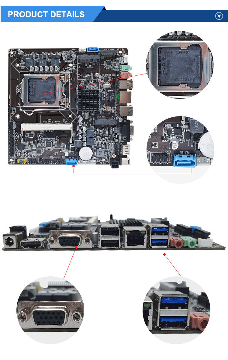 H81Computer Motherboard All-in-One4 5 Generation CPULGA1150Needle Memory DDR3Desktop
